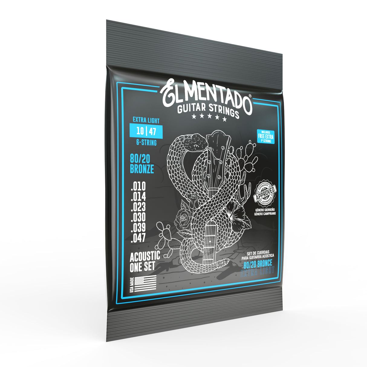 10|47 80/20 BRONZE : Acoustic Guitar Strings 12-PACK | EL MENTADO™