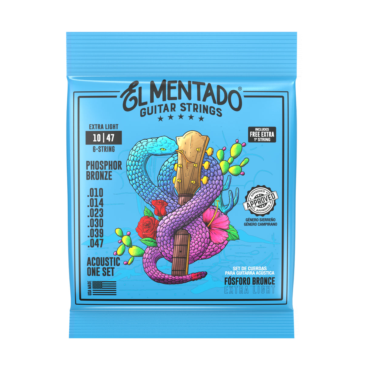 10|47 PHOSPHOR BRONZE : Acoustic Guitar Strings | EL MENTADO™