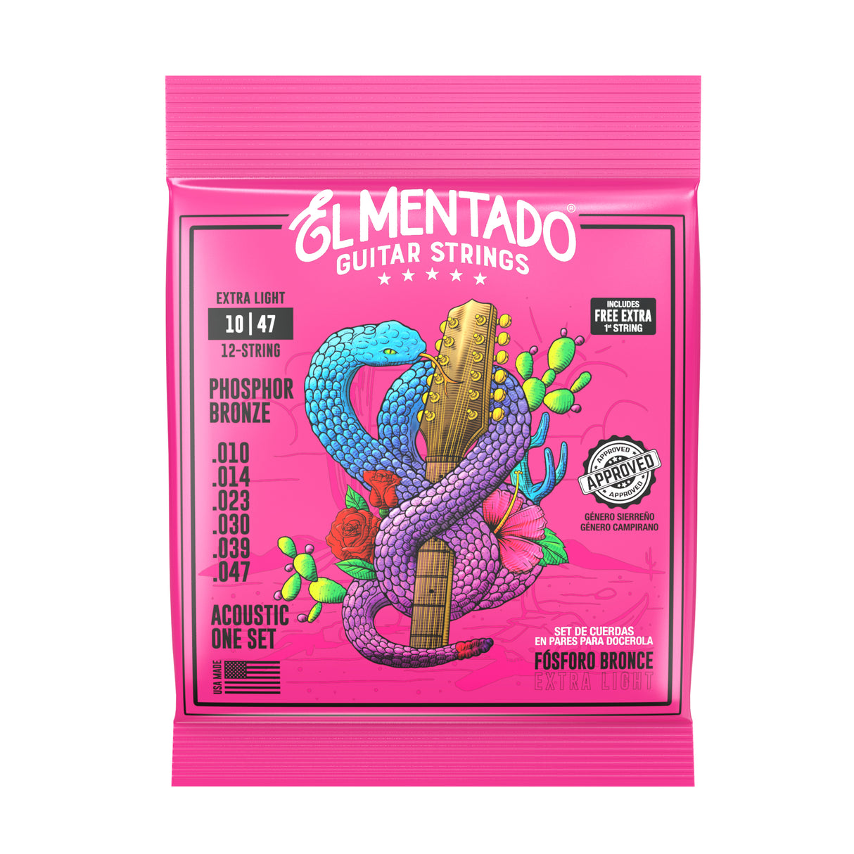 10|47 BRONCE FOSFORADO : Cuerdas Para Guitarra Docerola (En Pares) | EL MENTADO™