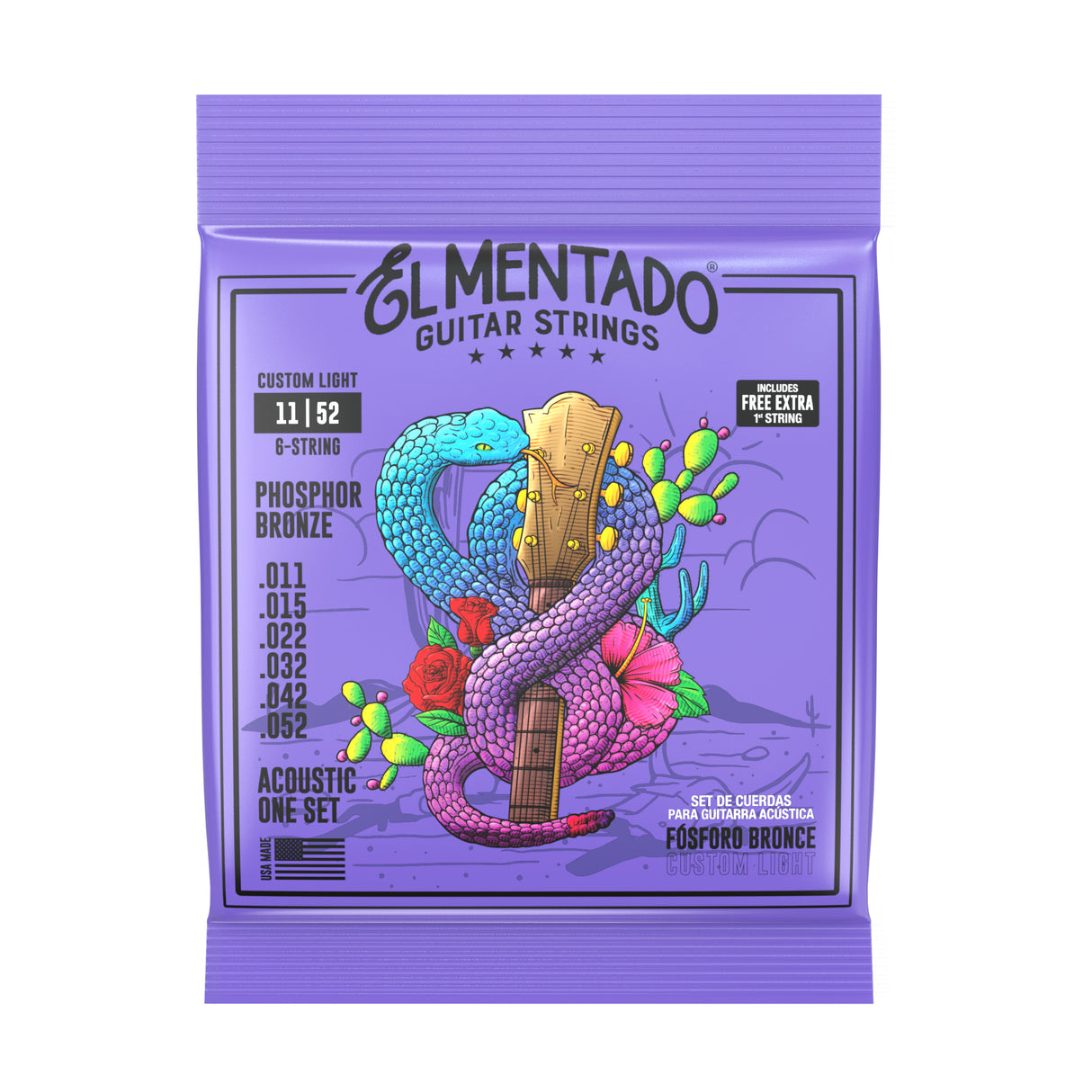 11|52 PHOSPHOR BRONZE : Acoustic Guitar Strings | EL MENTADO™
