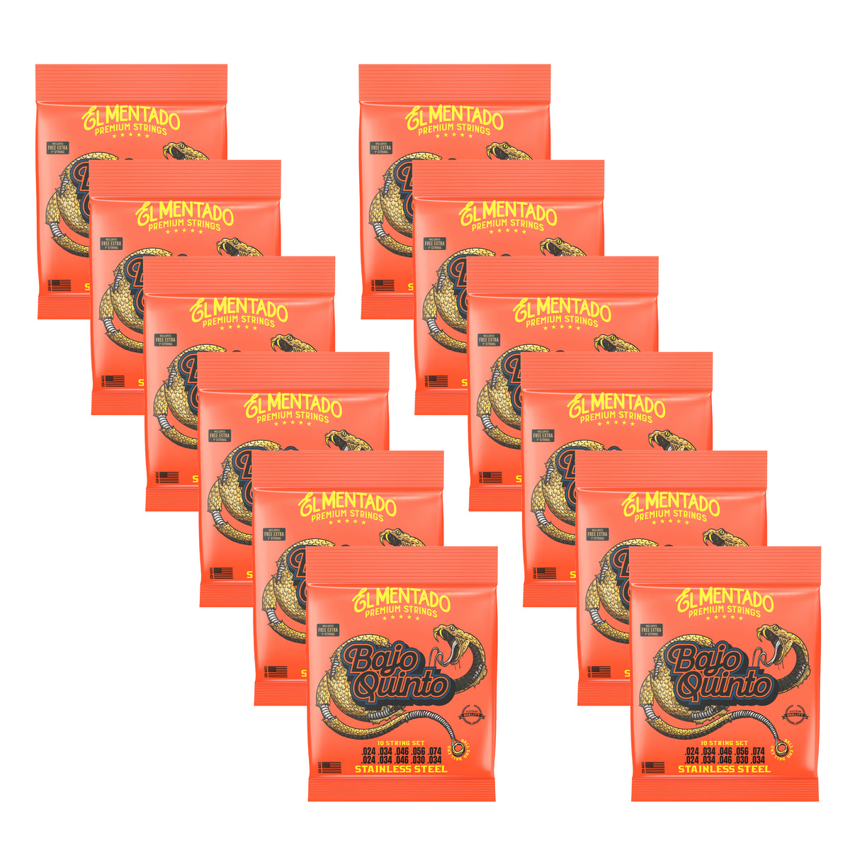STAINLESS STEEL : Bajo Quinto Strings (Ball End) 12-PACK | EL MENTADO™