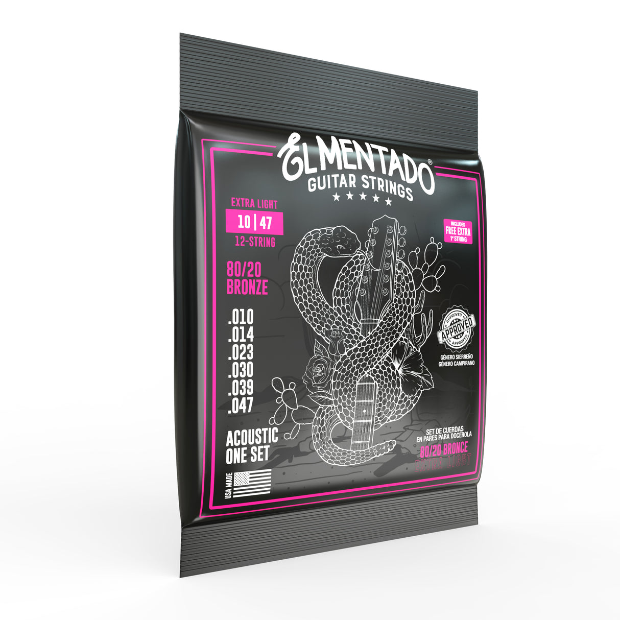 10|47 80/20 BRONCE : Cuerdas Para Guitarra Docerola (En Pares) 12-PACK | EL MENTADO™