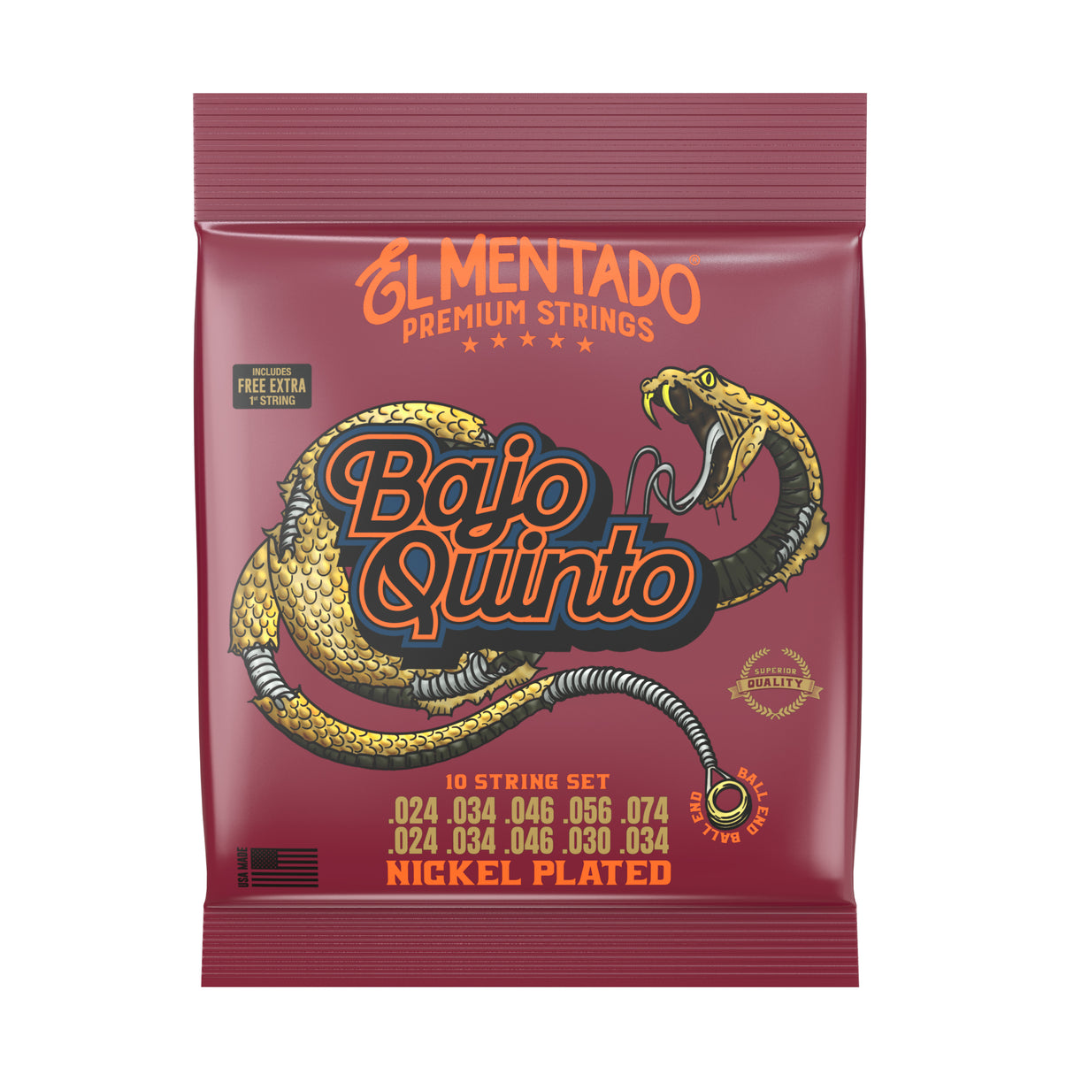 NICKEL PLATED : Bajo Quinto Strings (Ball End) | EL MENTADO™