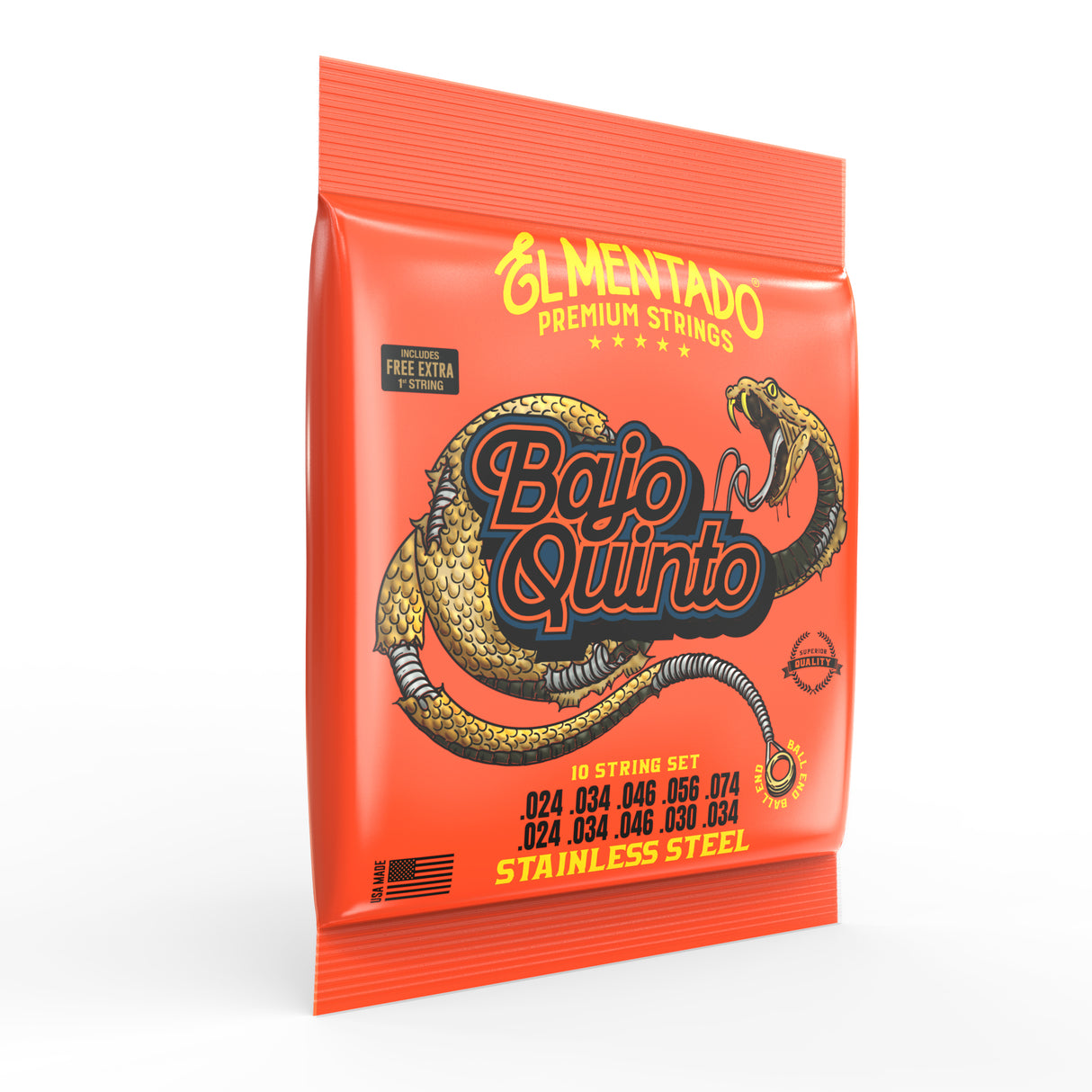 STAINLESS STEEL : Bajo Quinto Strings (Ball End) 12-PACK | EL MENTADO™